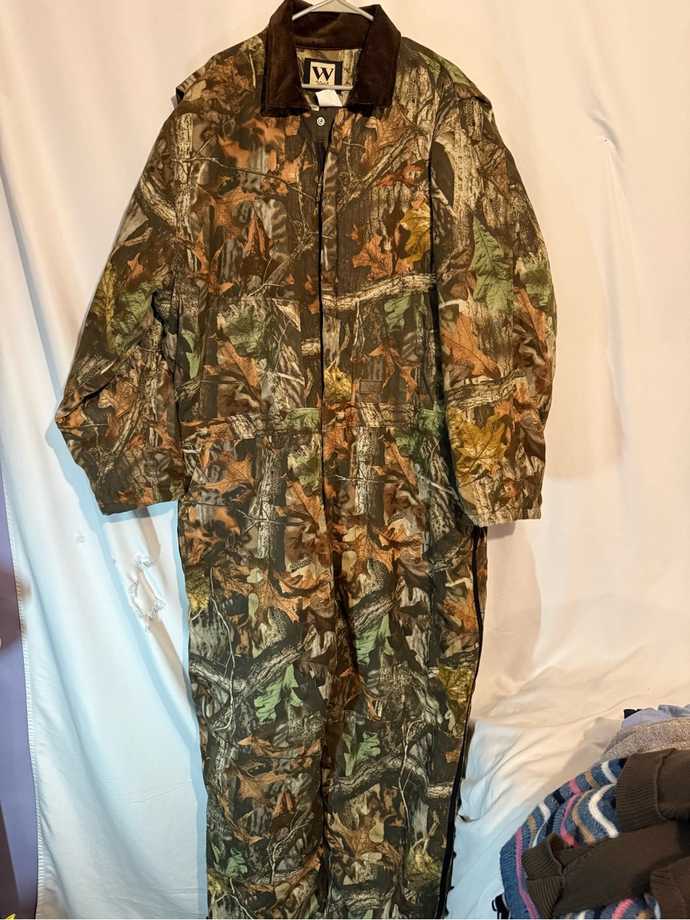 Walls 3XL Regular Insulated Hunting Coveralls Advantage Camo 54-56 Vintage